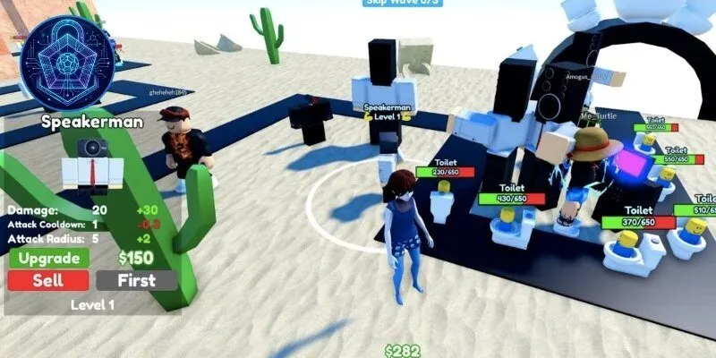 Cách thức nhập code Toilet Tower Defense