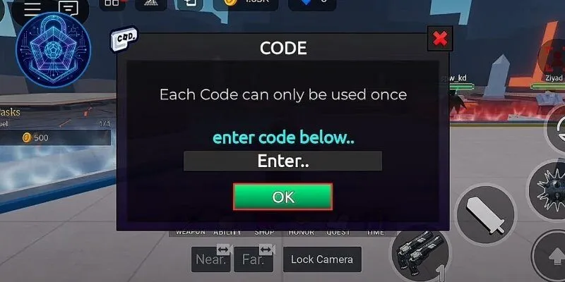 Hướng dẫn cách nhập code Duel Warriors