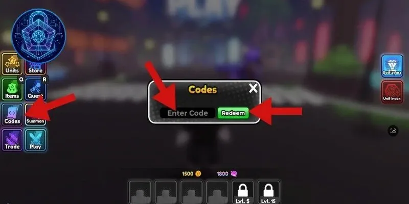 Quy trình các bước nhập Code Anime Siege