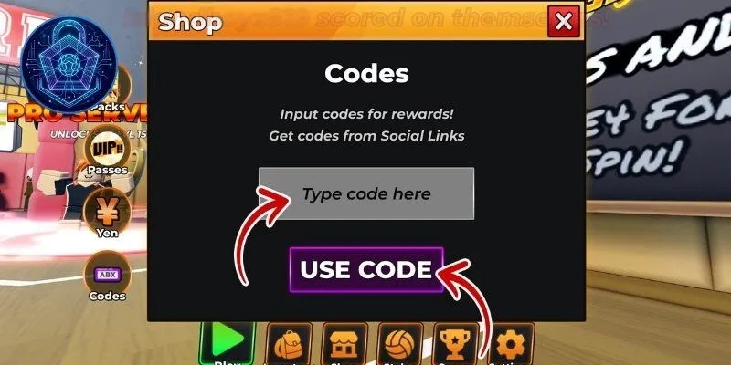 Quy trình nhận quà từ Code Volleyball Legends