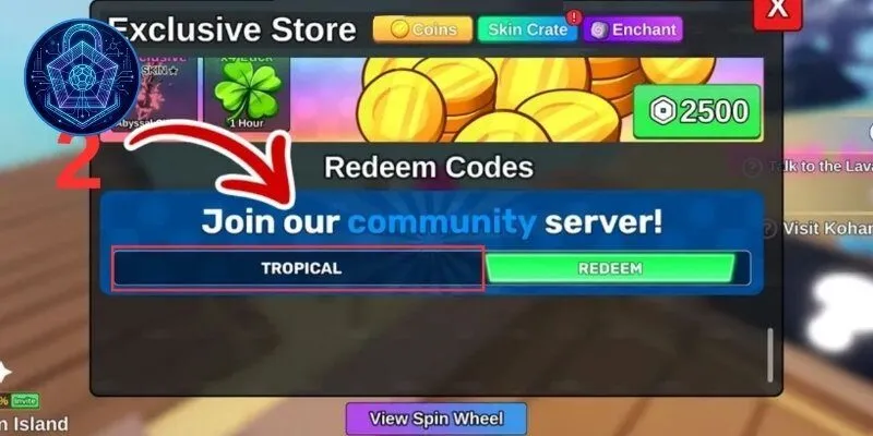 Thao tác nhập code Câu Cá Vạn Cân siêu đơn giản
